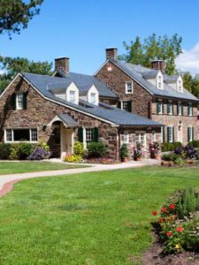 Traditional Bucks County Pennsylvania stone home with historic architecture